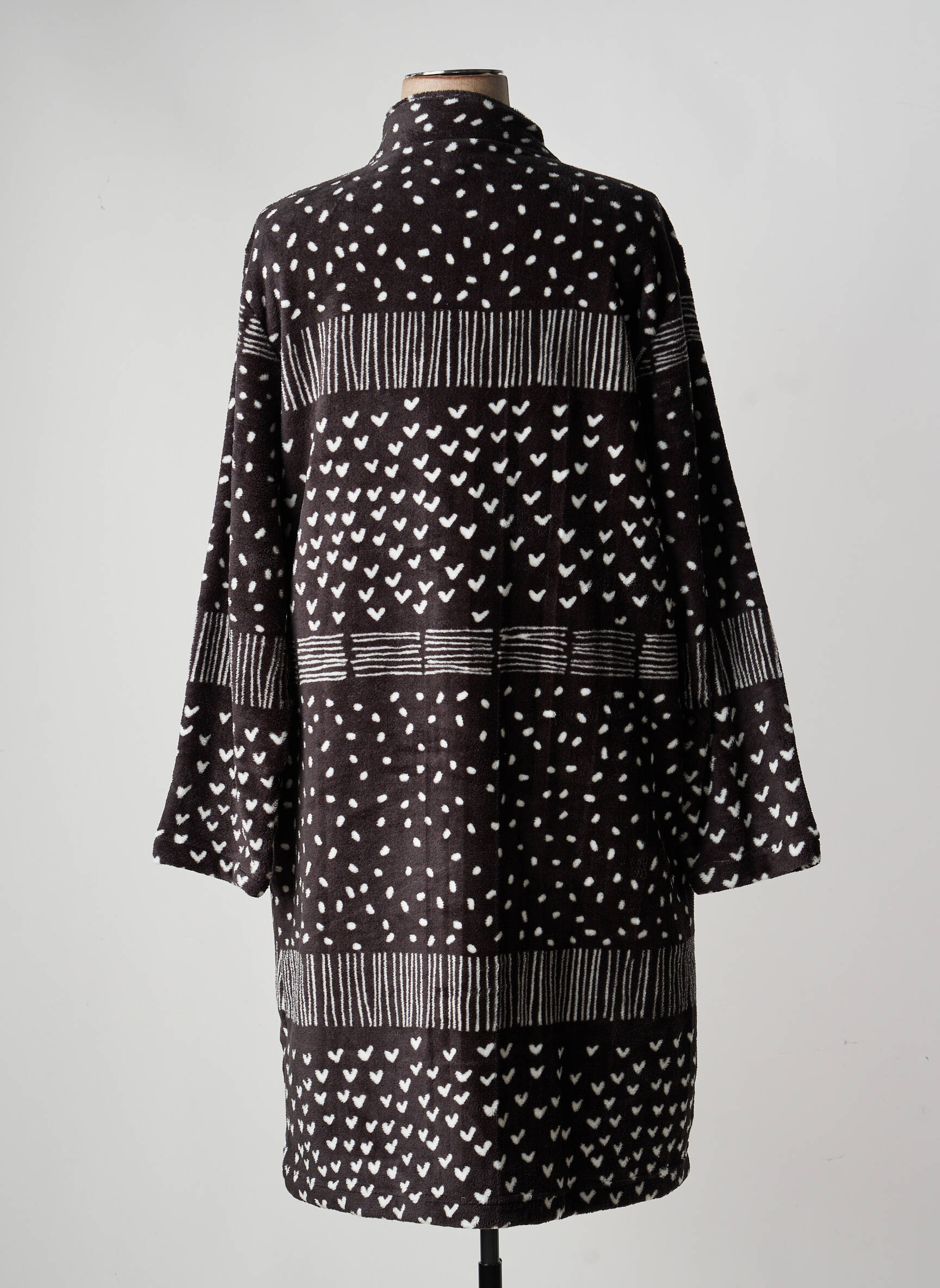 Robe de chambre stretch noir ROSE POMME femme