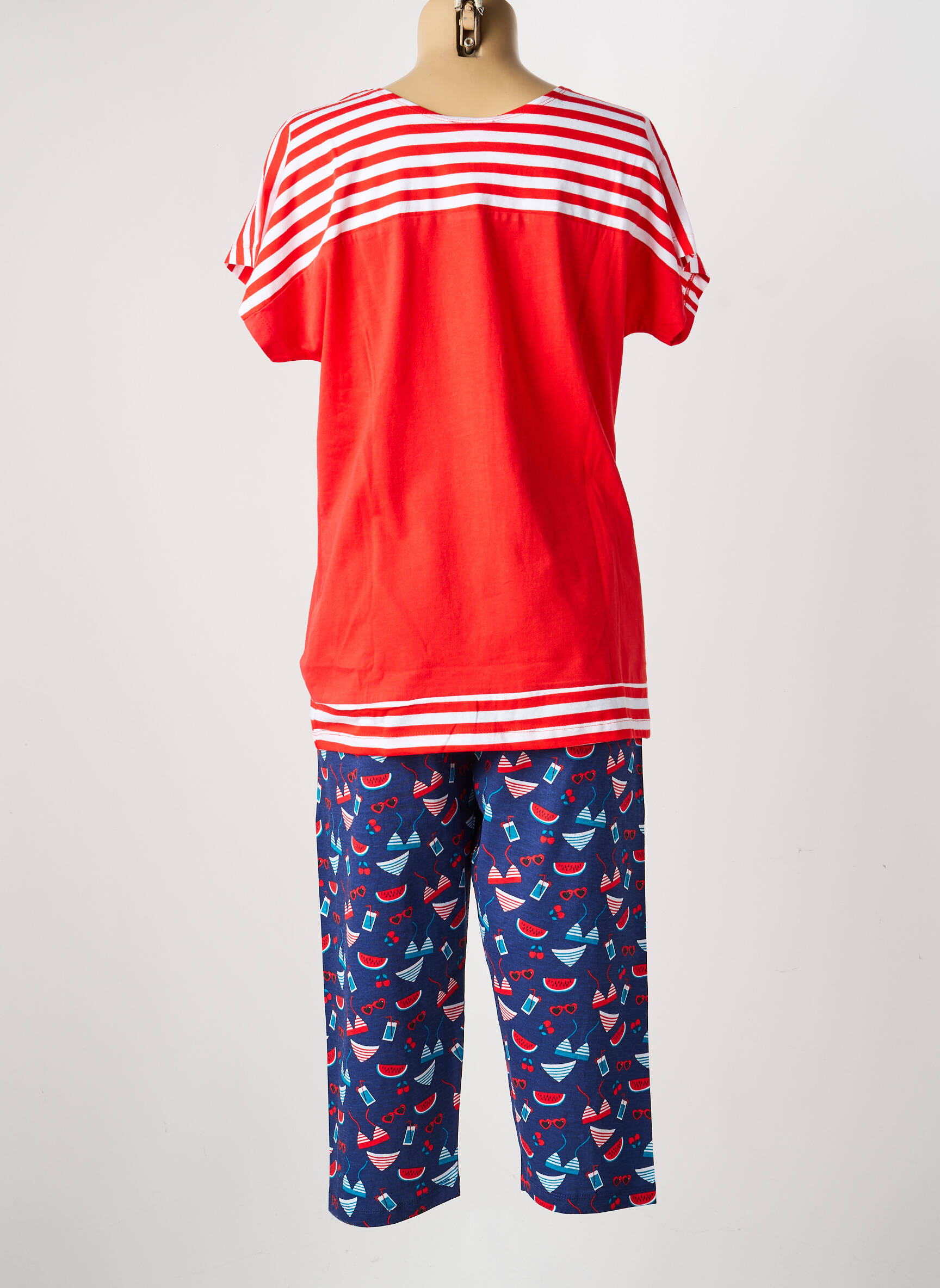 Pyjama tissage jersey rouge ROSE POMME femme