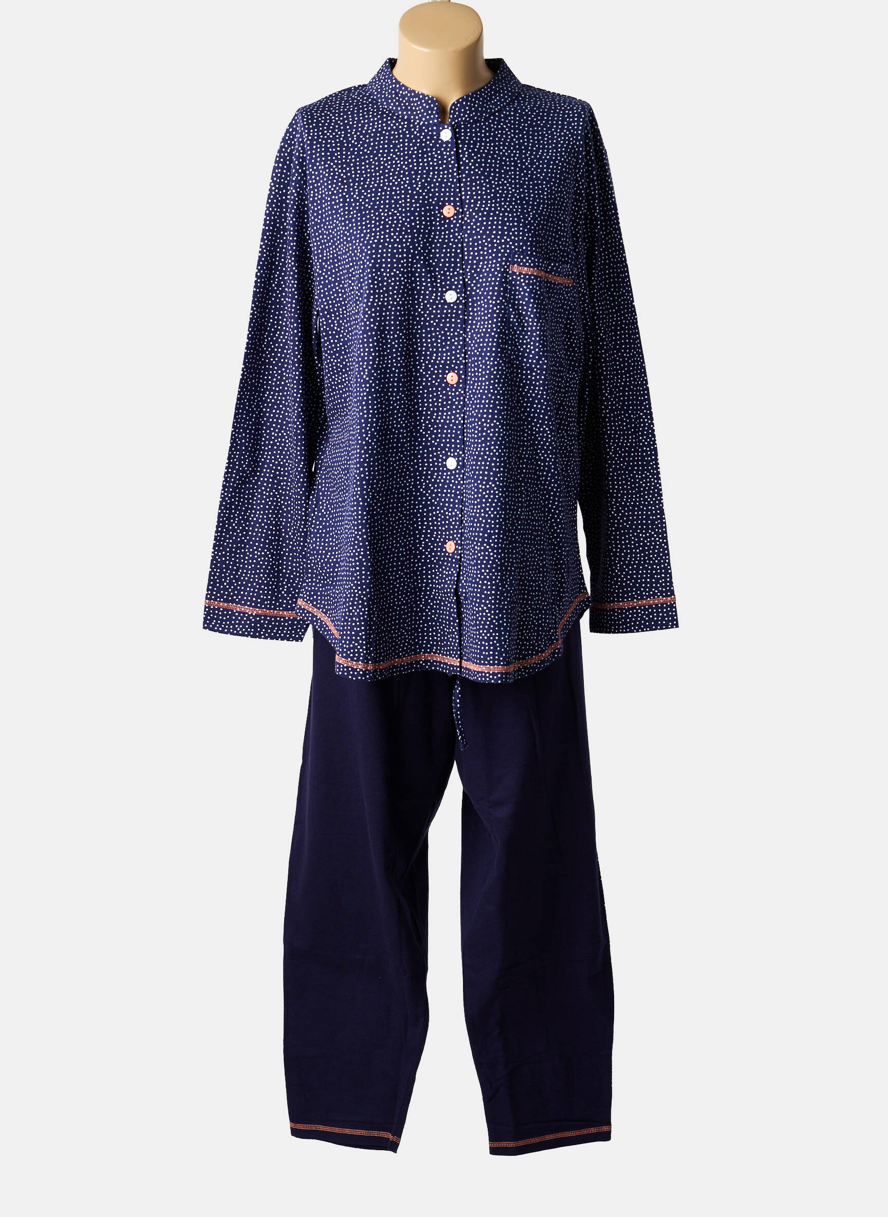 Pyjama tissage jersey bleu ROSE POMME femme