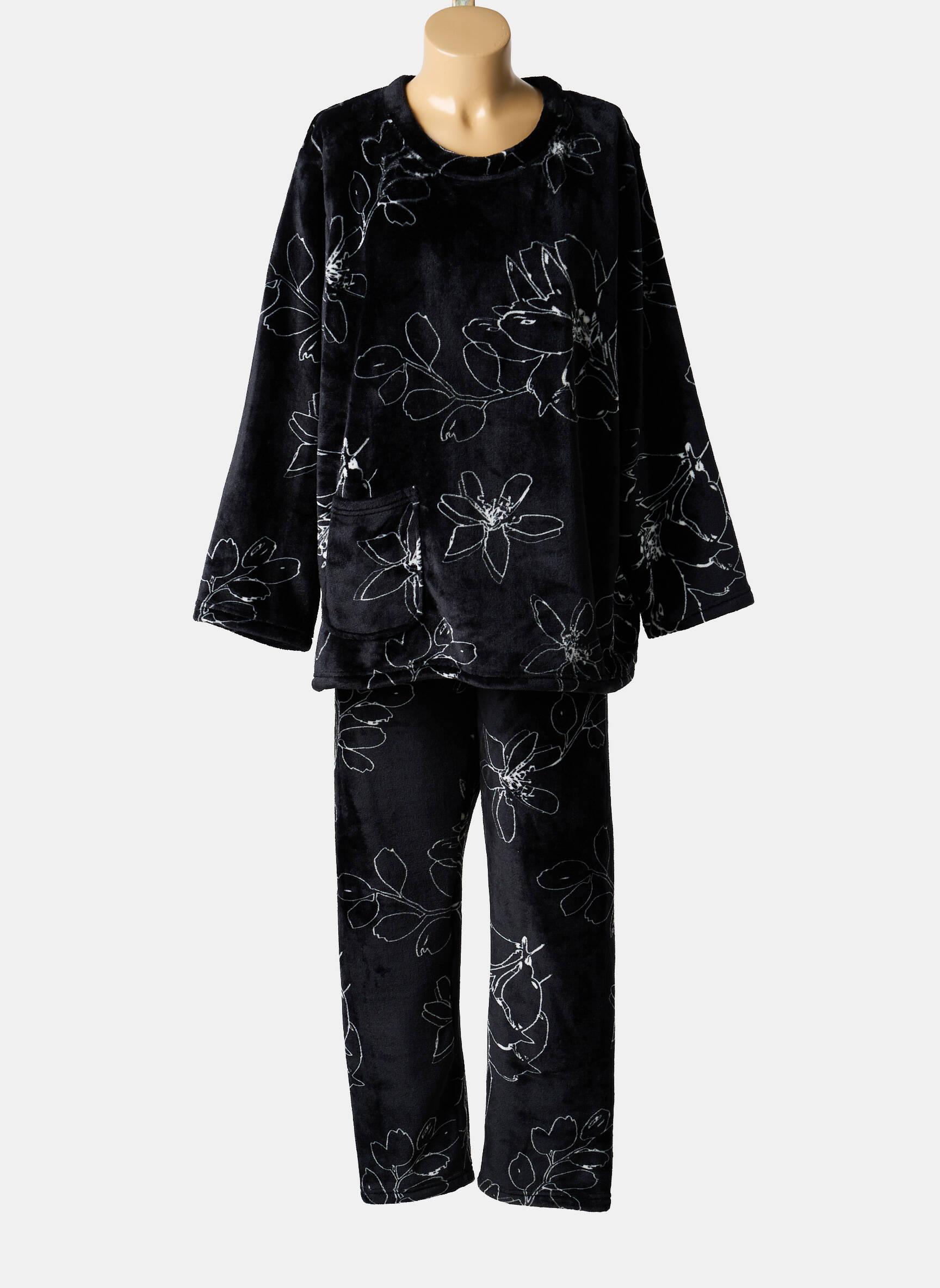 Pyjama coupe droite noir ROSE POMME femme