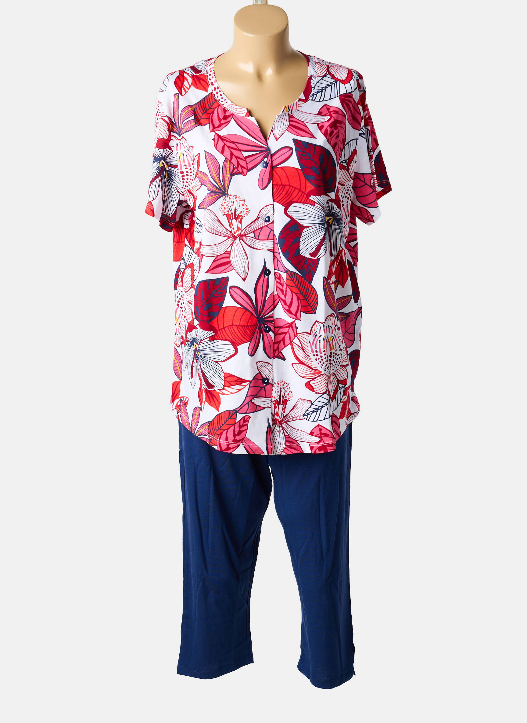 Pyjama tissage jersey bleu ROSE POMME femme
