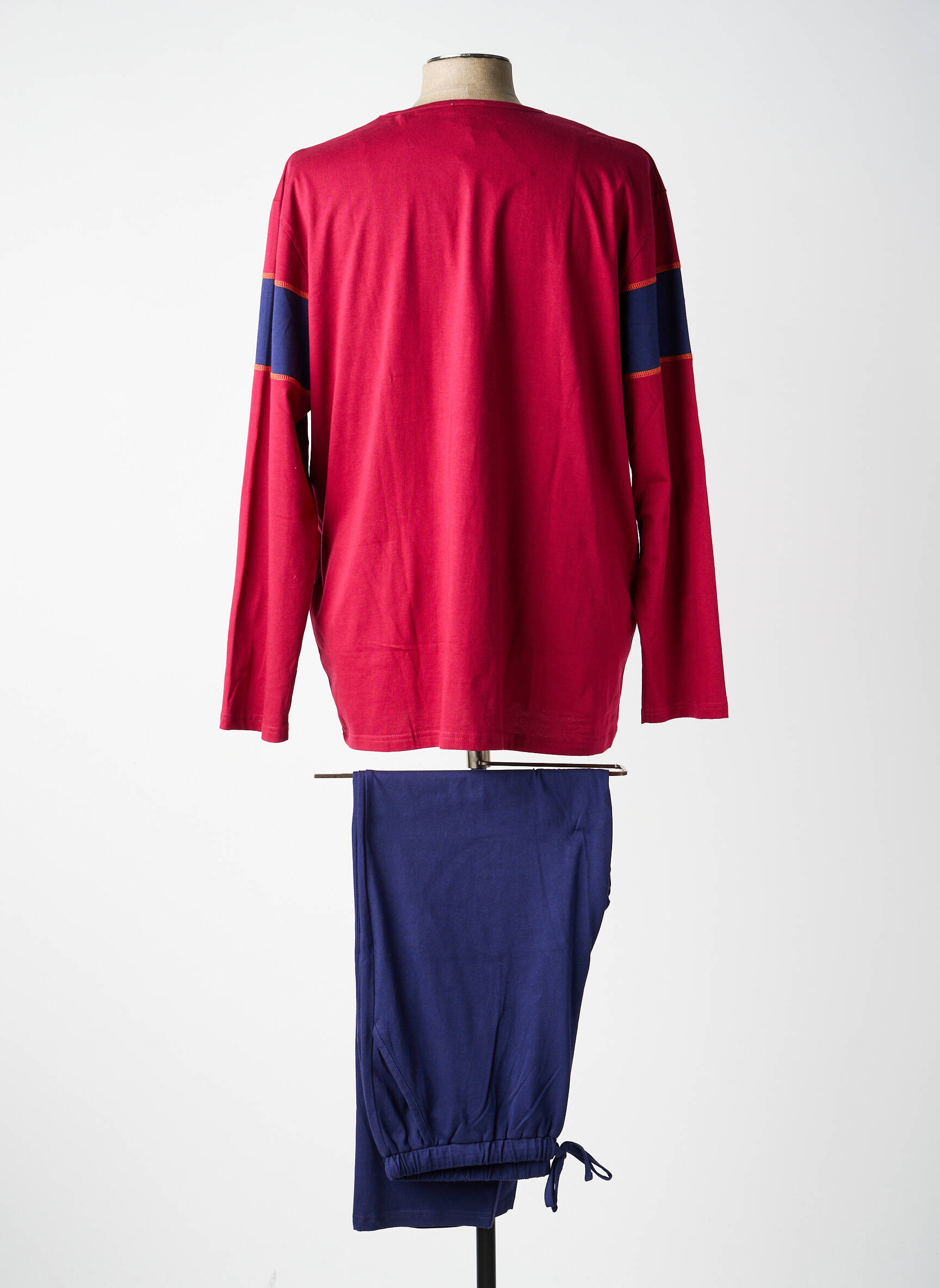 Pyjama col v rouge ROSE POMME homme