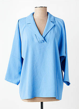 Blouse manches 3/4 manches 3/4 bleu TOUPY femme