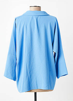Blouse manches 3/4 manches 3/4 bleu TOUPY femme