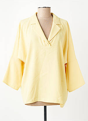 Blouse manches 3/4 manches 3/4 jaune TOUPY femme