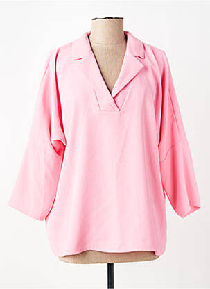 Blouse manches 3/4 manches 3/4 rose TOUPY femme