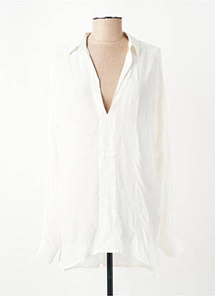 Tunique manches longues col v blanc SUMMUM femme