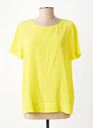 Top coupe fluide manches courtes jaune MALIPARMI femme