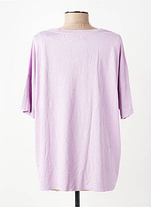 T-shirt sérigraphie manches courtes violet ONE TEE femme