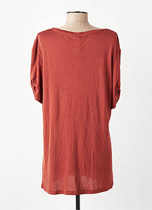 T-shirt stretch manches courtes orange SUMMUM femme