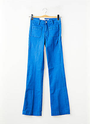 Jean coupe flare stretch taille haute bleu MKT STUDIO femme