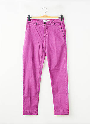 Pantalon chino tissage popeline taille normale violet MKT STUDIO femme