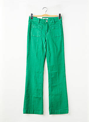 Jean coupe flare stretch taille haute vert MKT STUDIO femme