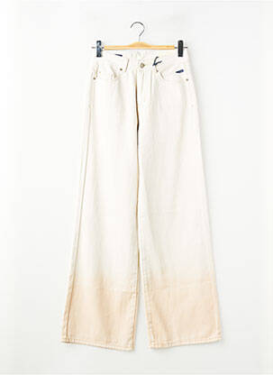 Jeans coupe large stretch taille haute beige BLUE DAZE femme