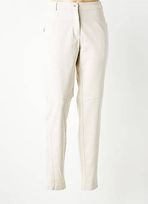 Jeans coupe slim stretch taille normale beige SUMMUM femme