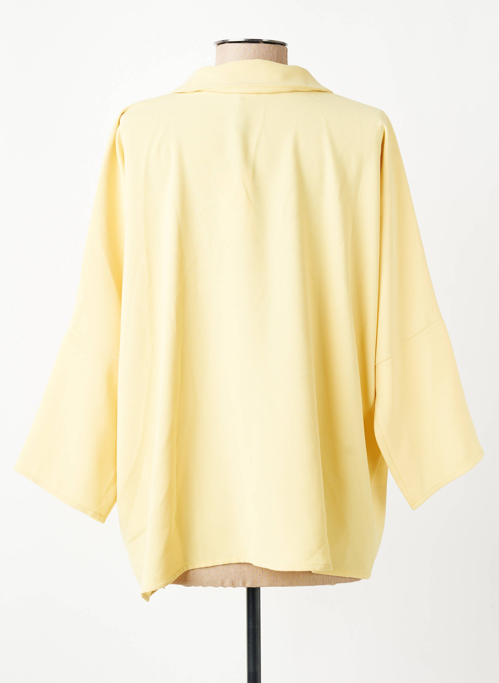 Blouse manches 3/4 manches 3/4 jaune TOUPY femme