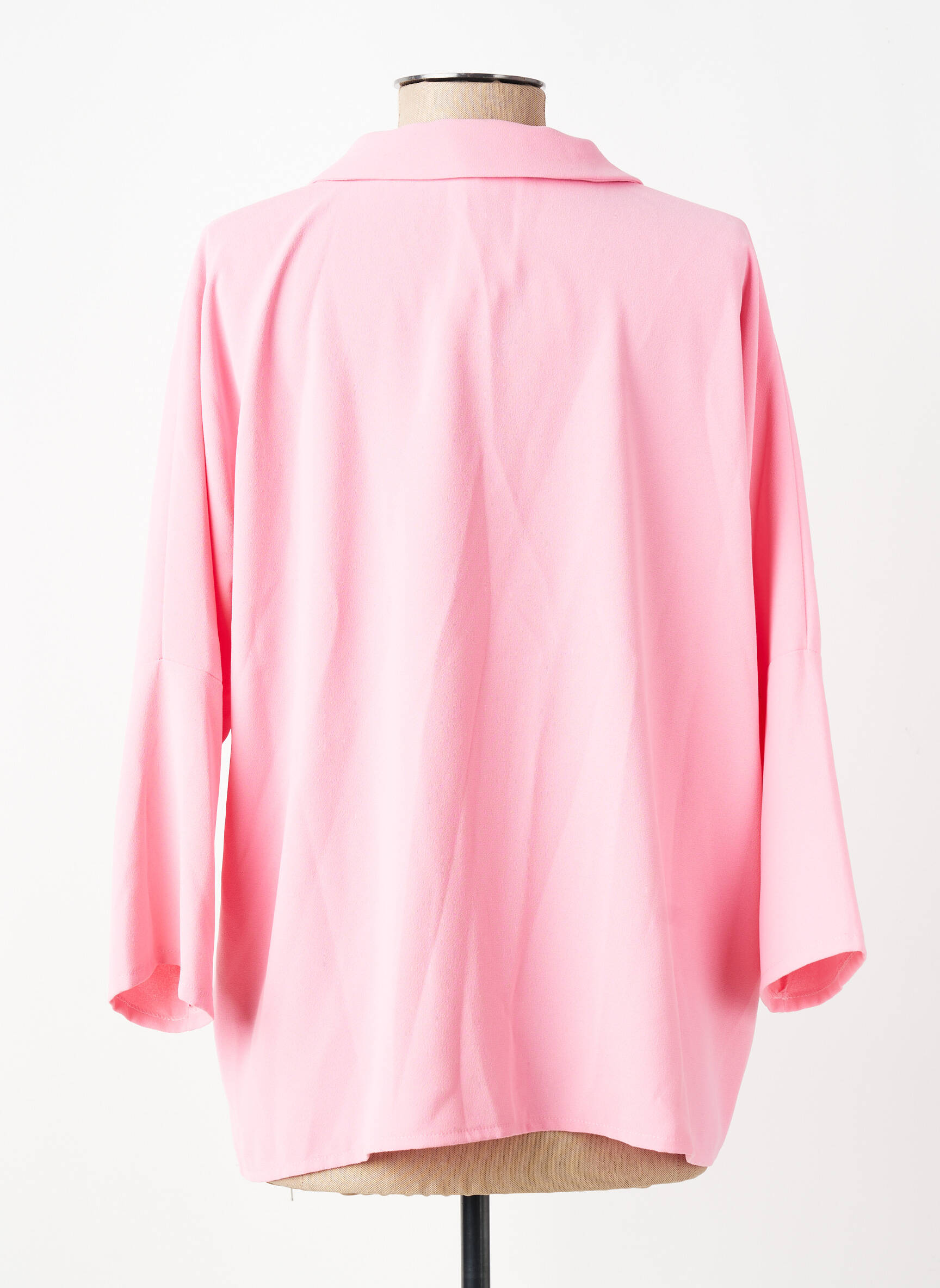 Blouse manches 3/4 manches 3/4 rose TOUPY femme