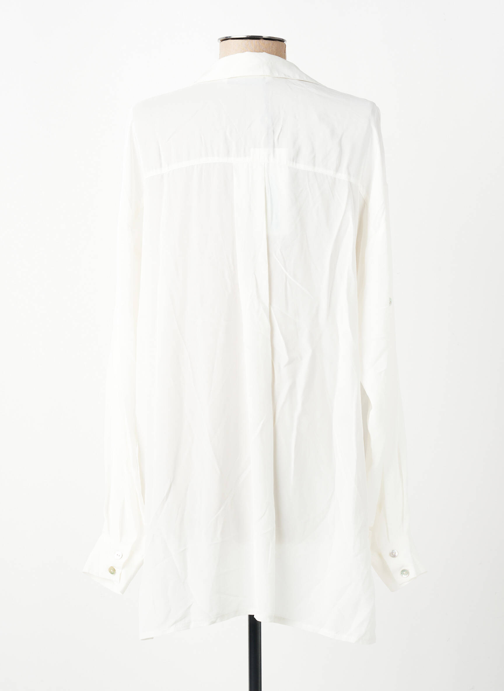 Tunique manches longues col v blanc SUMMUM femme