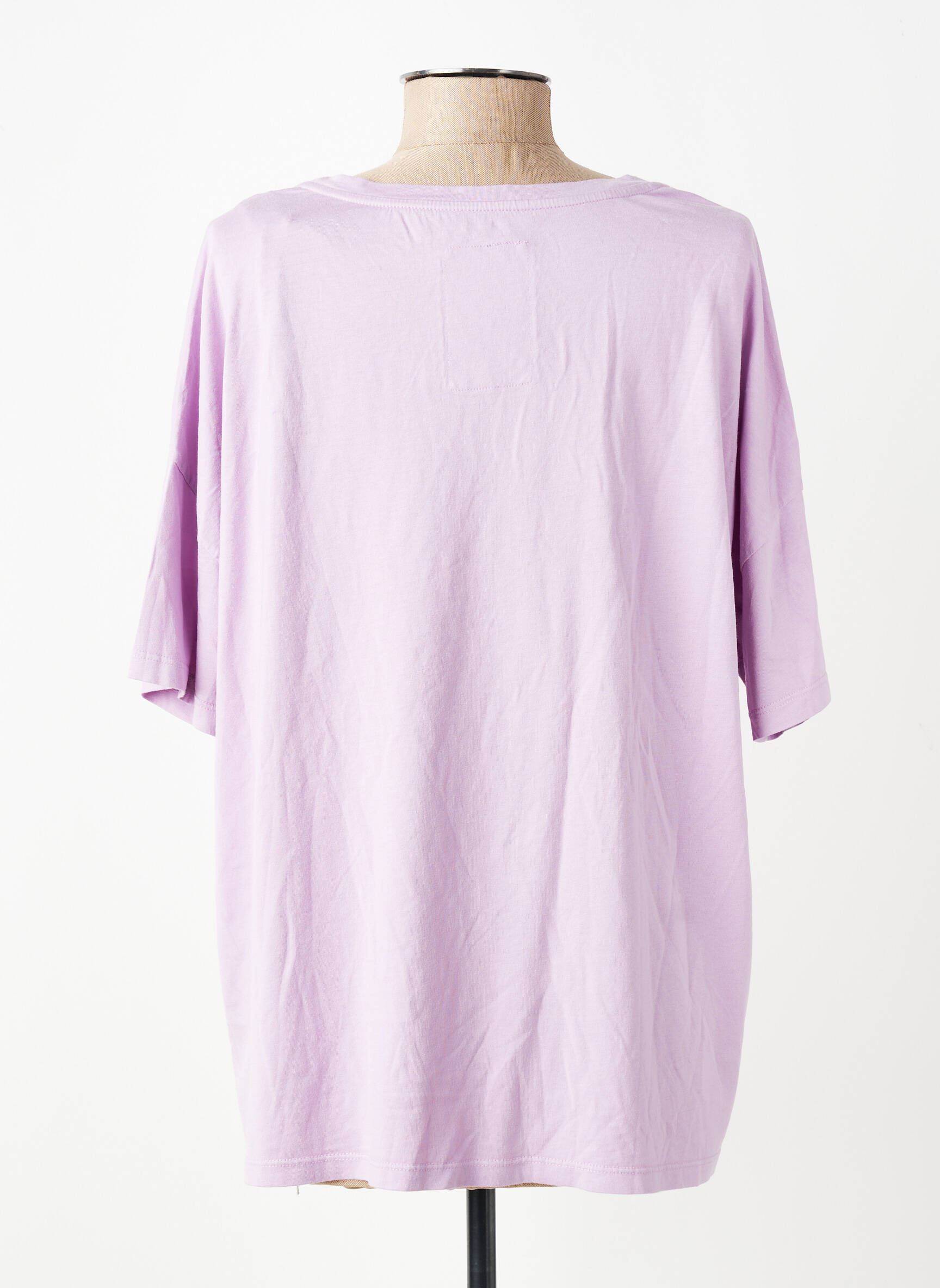 T-shirt sérigraphie manches courtes violet ONE TEE femme