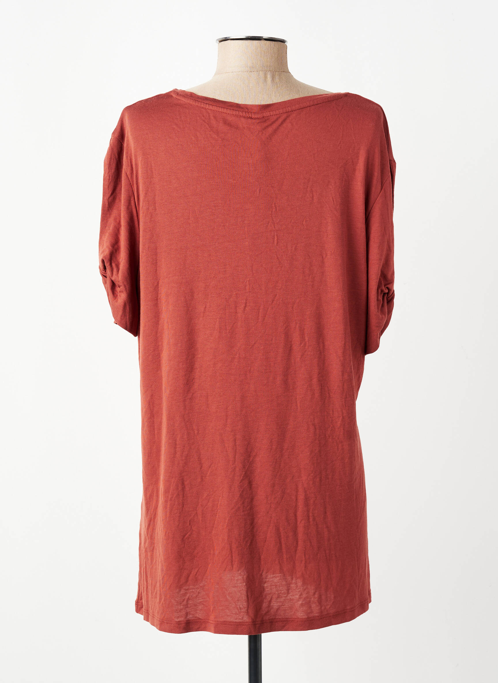 T-shirt stretch manches courtes orange SUMMUM femme