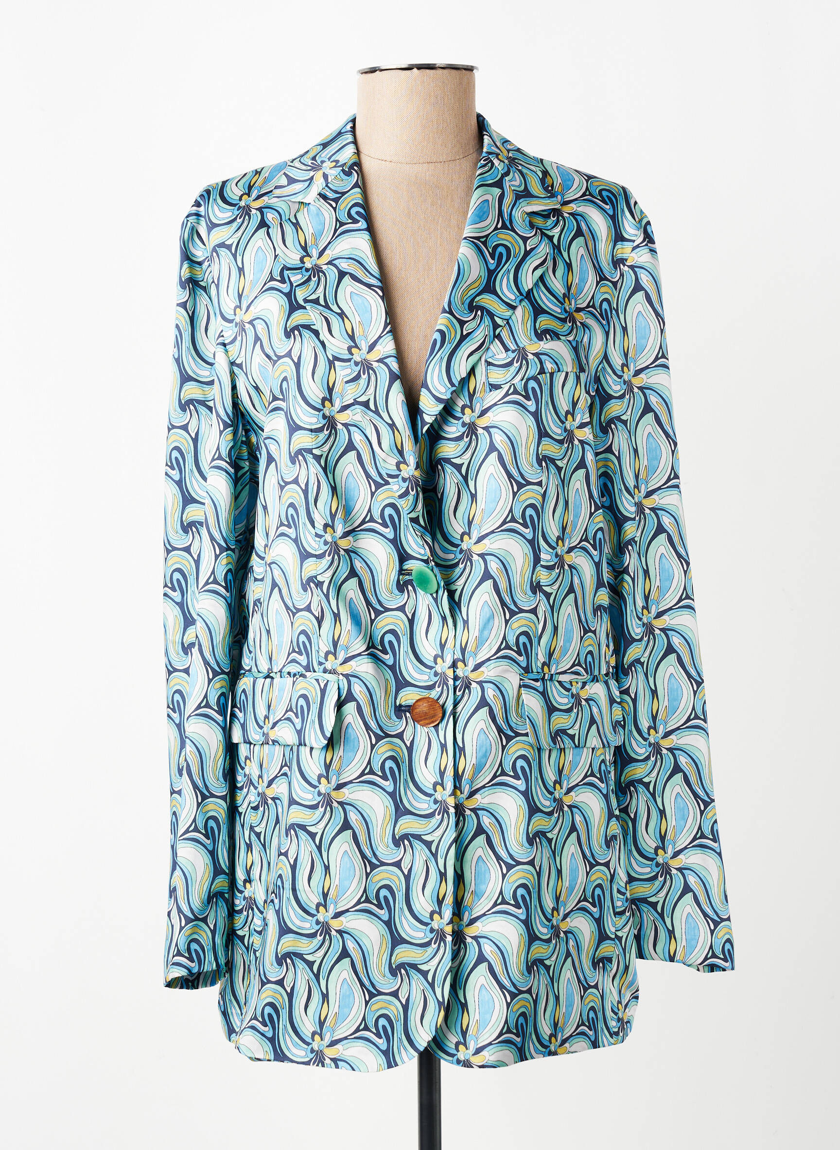 Blazer fausses poches bleu MALIPARMI femme
