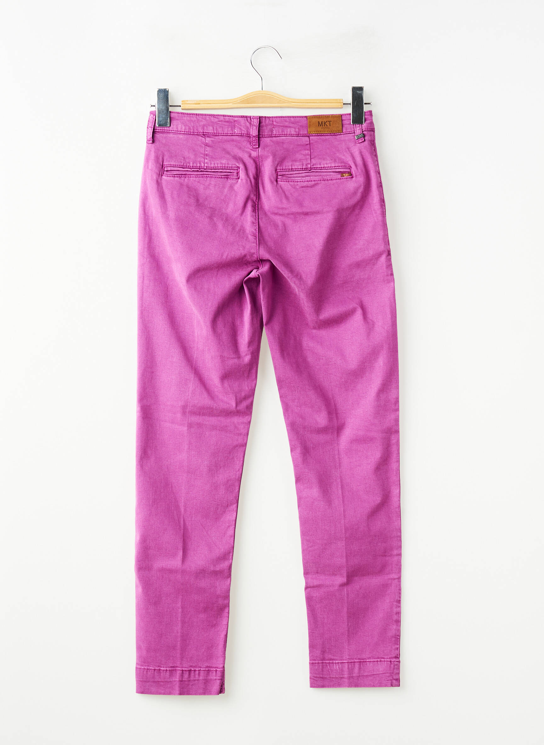 Pantalon chino stretch taille normale violet MKT STUDIO femme