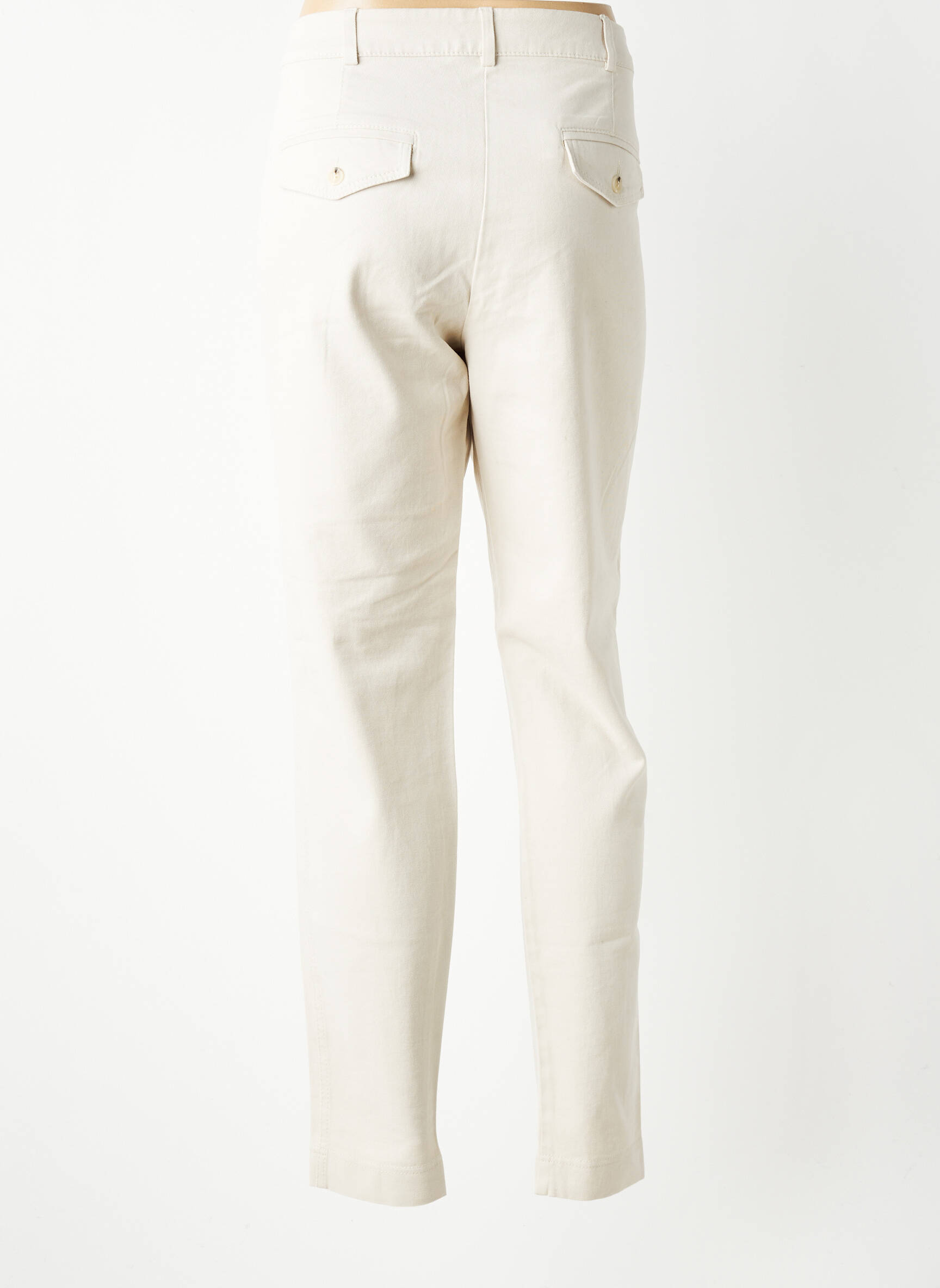 Jeans coupe slim stretch taille normale beige SUMMUM femme