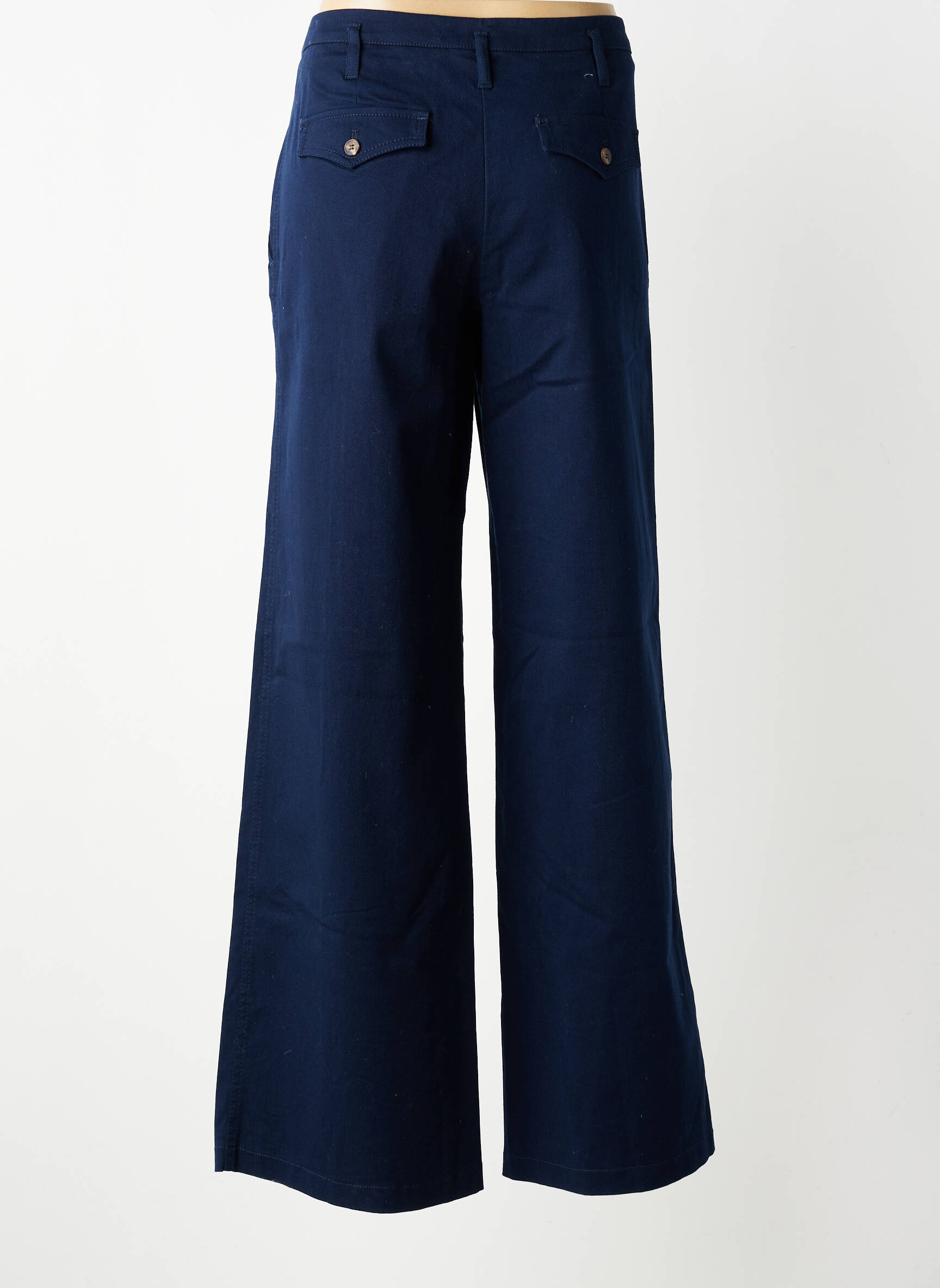 Jeans coupe large taille à pinces taille haute bleu SUMMUM femme