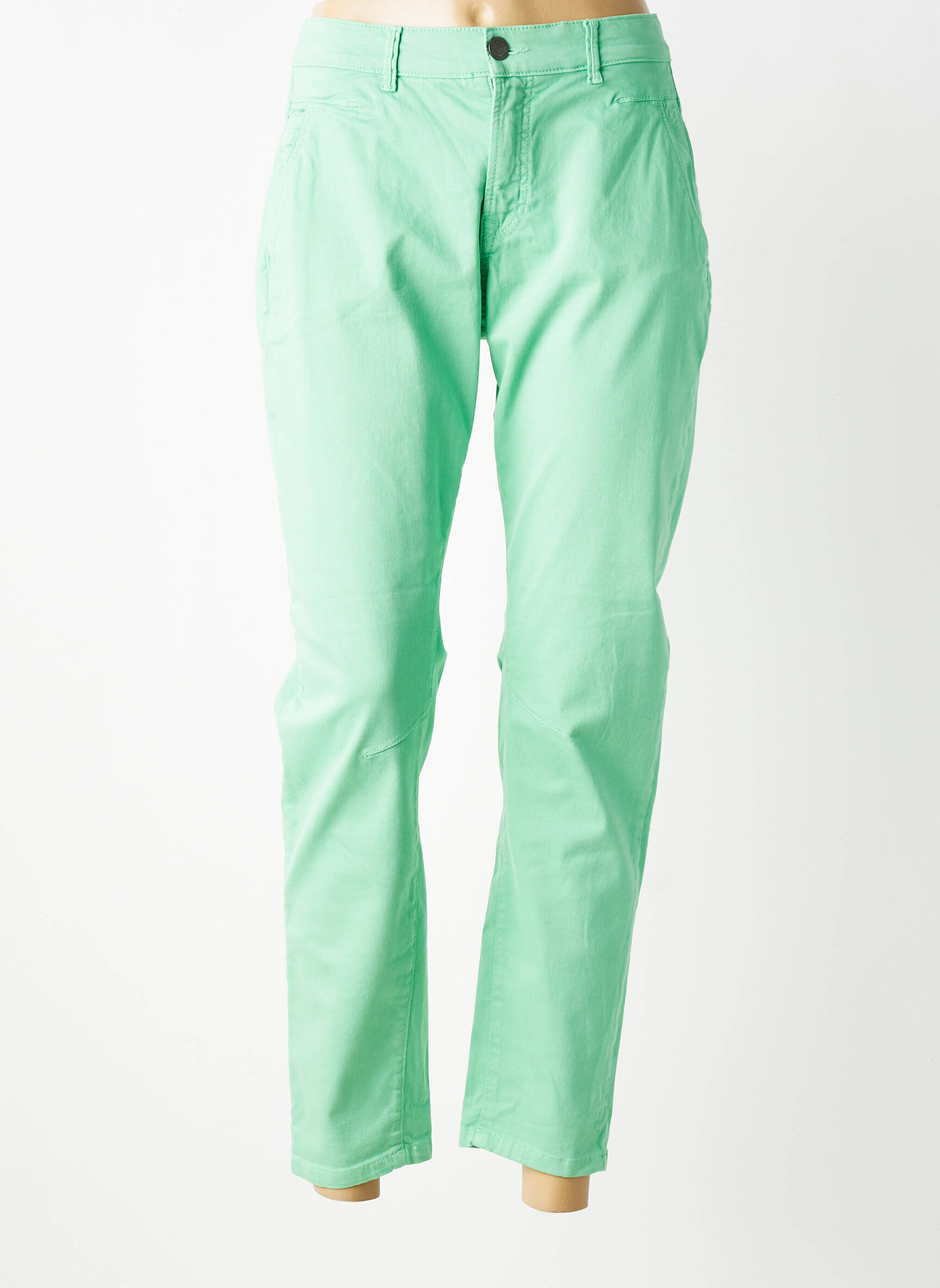 Jeans coupe slim stretch taille normale vert SUMMUM femme