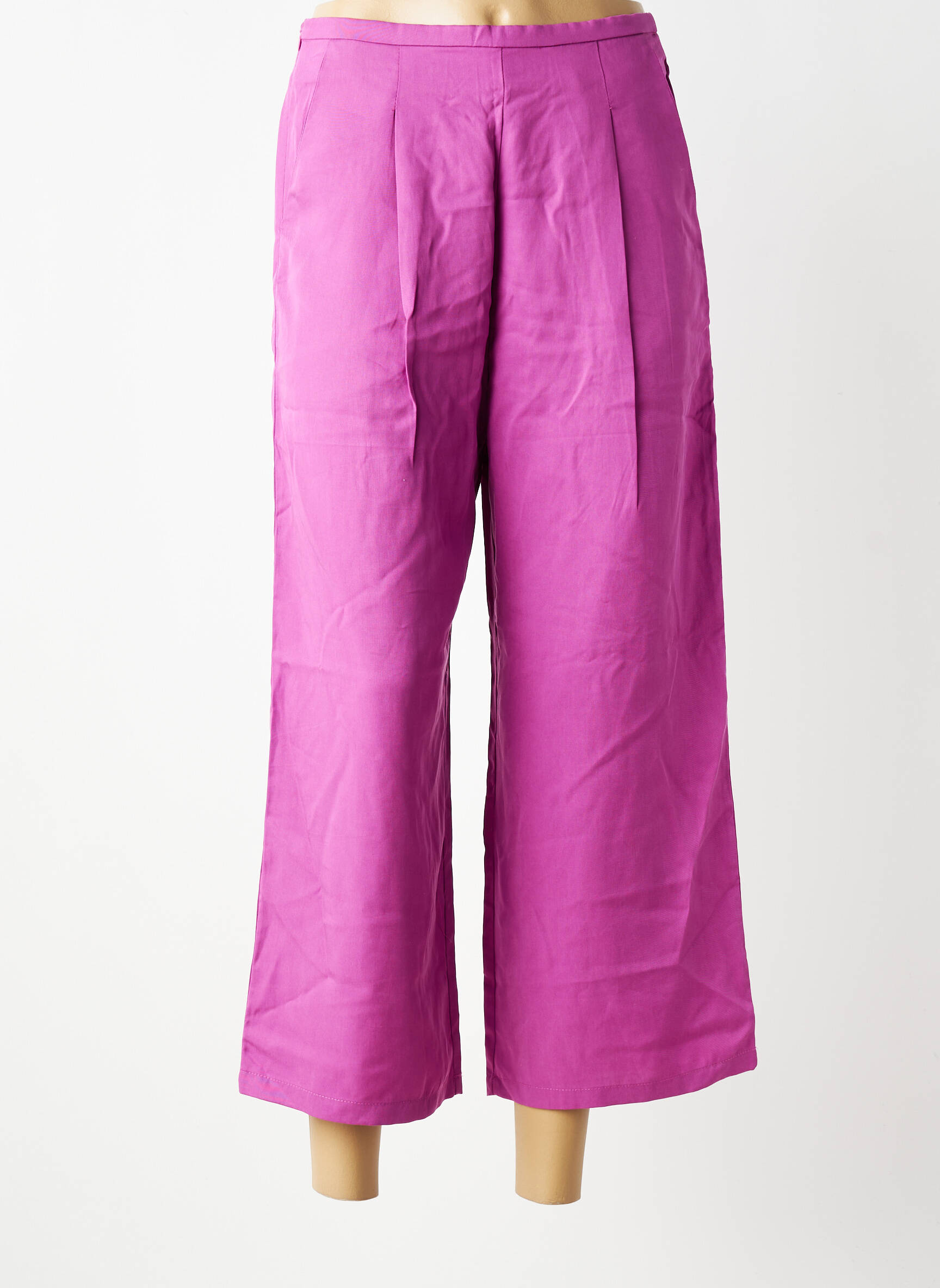 Pantalon 7/8 taille haute taille haute violet SEE U SOON femme