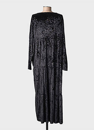 Robe longue manches longues manches longues noir PIMENT ROUGE femme