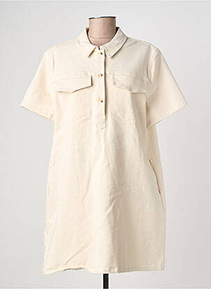 Robe courte manches courtes manches courtes beige EMILIE.K femme