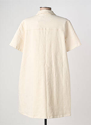 Robe courte manches courtes manches courtes beige EMILIE.K femme