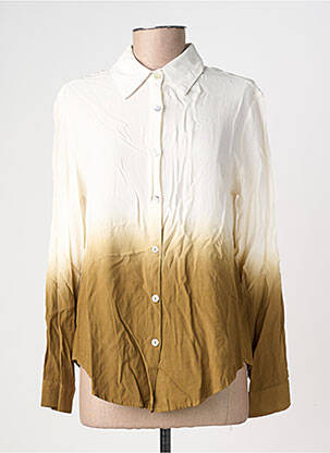 Chemisier coupe droite manches longues blanc EMILIE.K femme