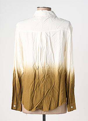 Chemisier coupe droite manches longues blanc EMILIE.K femme
