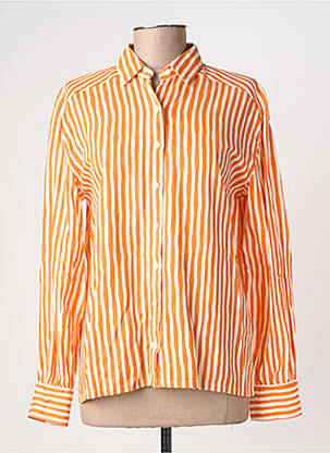 Chemisier coupe droite manches longues orange COMPAÑIA FANTASTICA femme