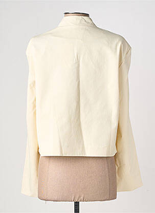 Veste casual col rond beige LILY ROSE femme