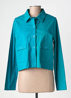 Veste casual coupe droite bleu PRINCESSE NOMADE femme