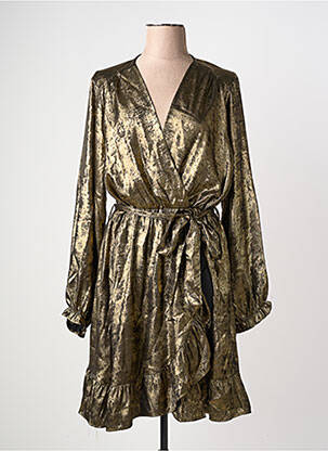 Robe mi-longue manches longues manches longues noir BY ONE femme