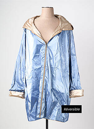 Imperméable poches a capuche bleu PIMENT ROUGE femme