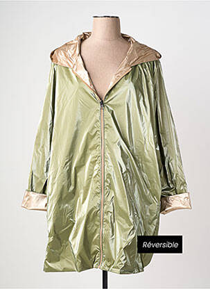 Imperméable poches a capuche vert PIMENT ROUGE femme