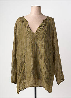 Blouse manches longues manches longues vert PIMENT ROUGE femme