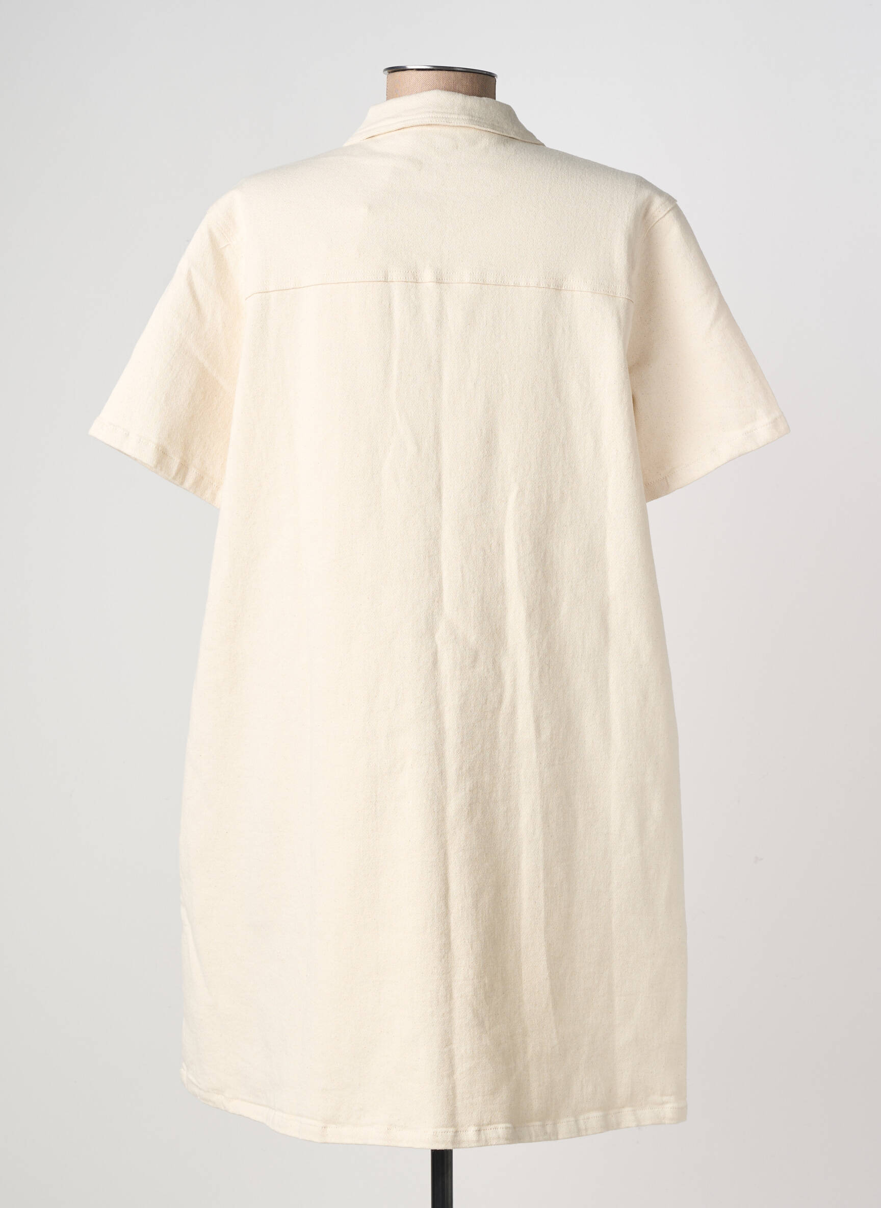 Robe courte manches courtes manches courtes beige EMILIE.K femme