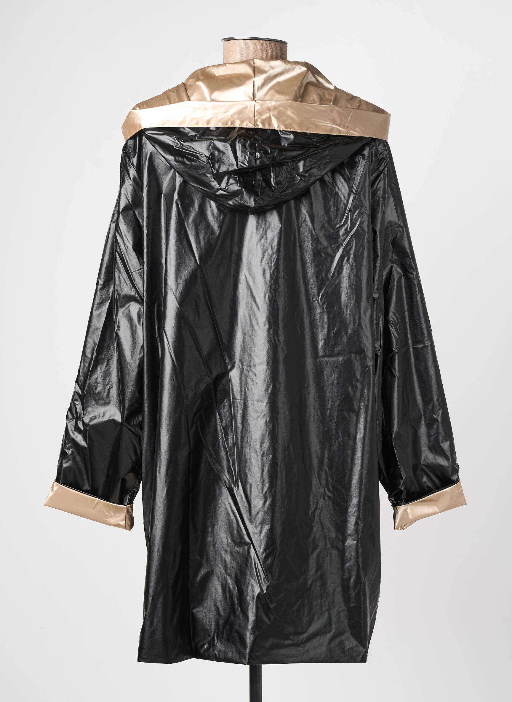 Imperméable poches a capuche noir PIMENT ROUGE femme