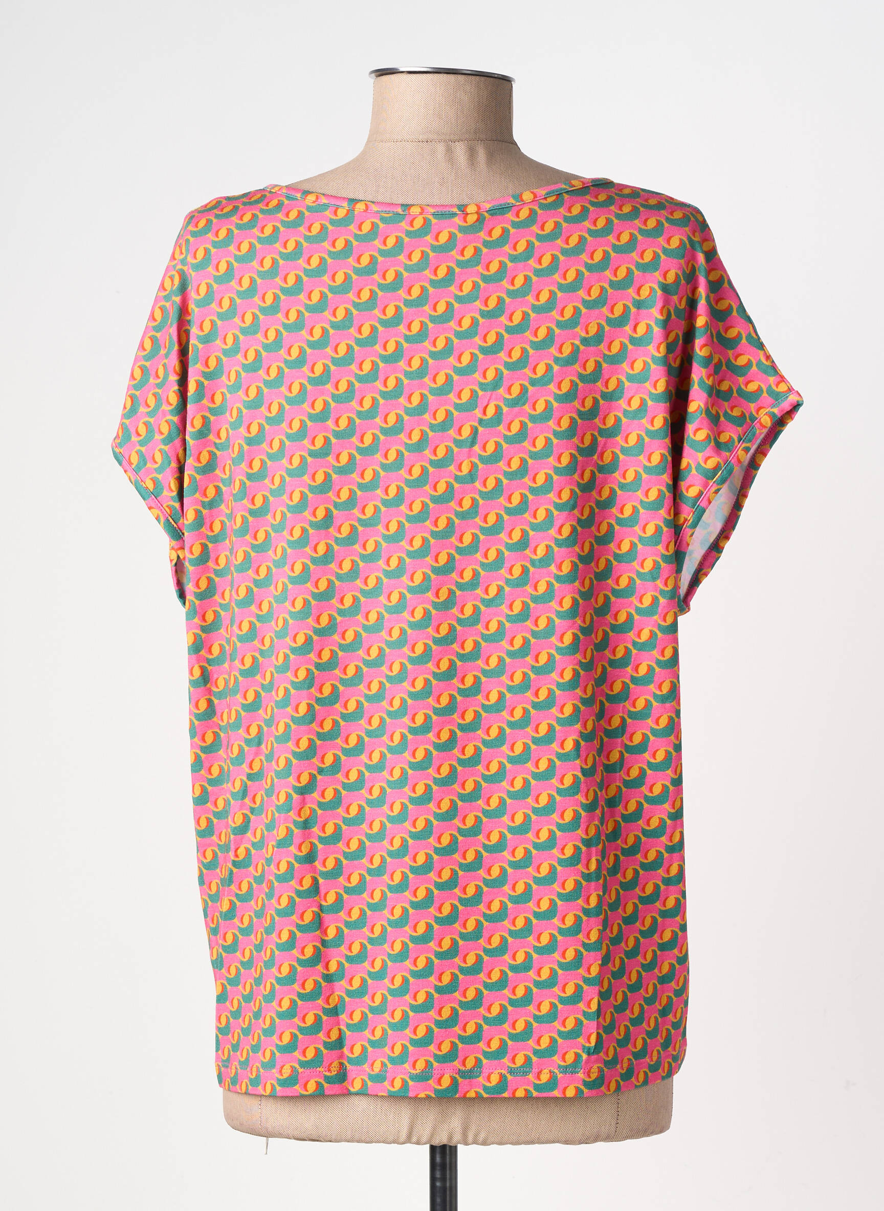 T-shirt imprimé fantaisie manches courtes rose PRINCESSE NOMADE femme