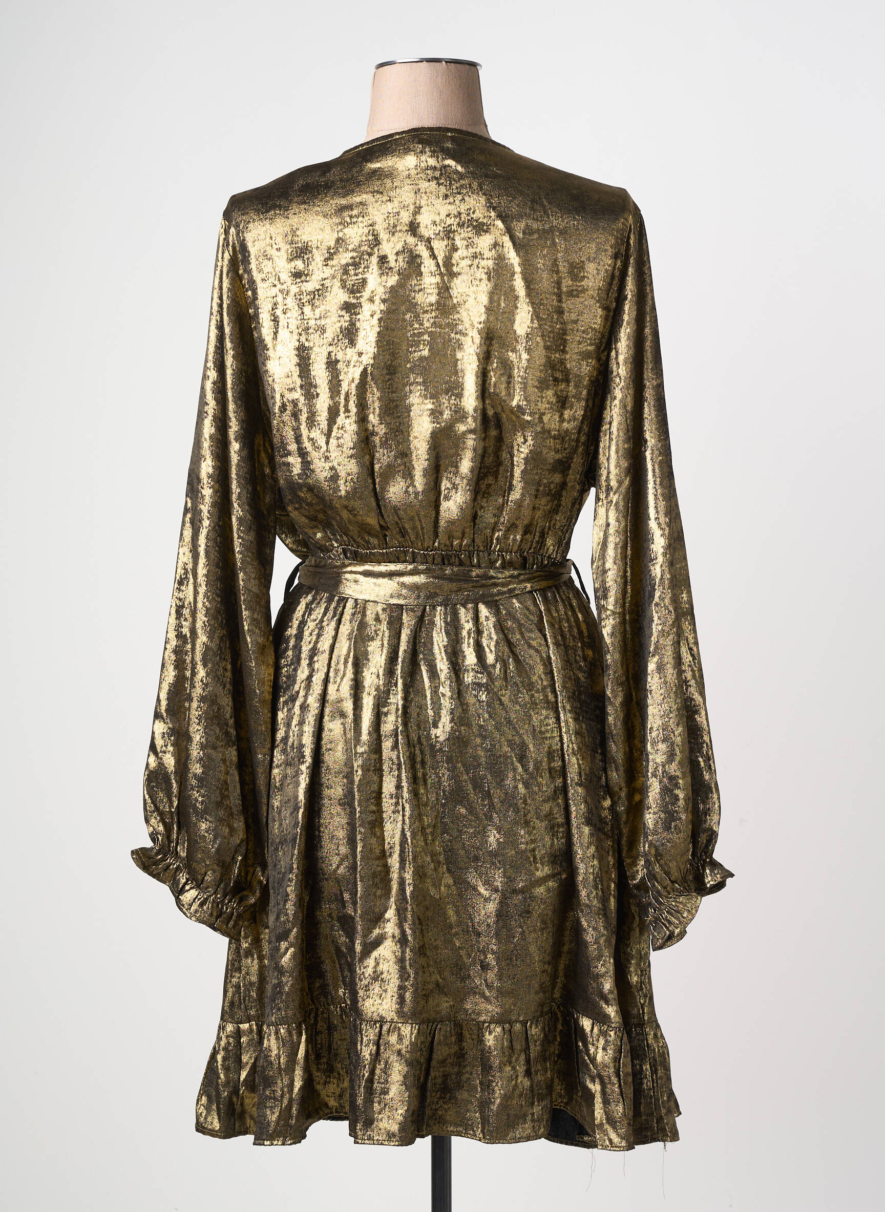 Robe mi-longue manches longues manches longues noir BY ONE femme