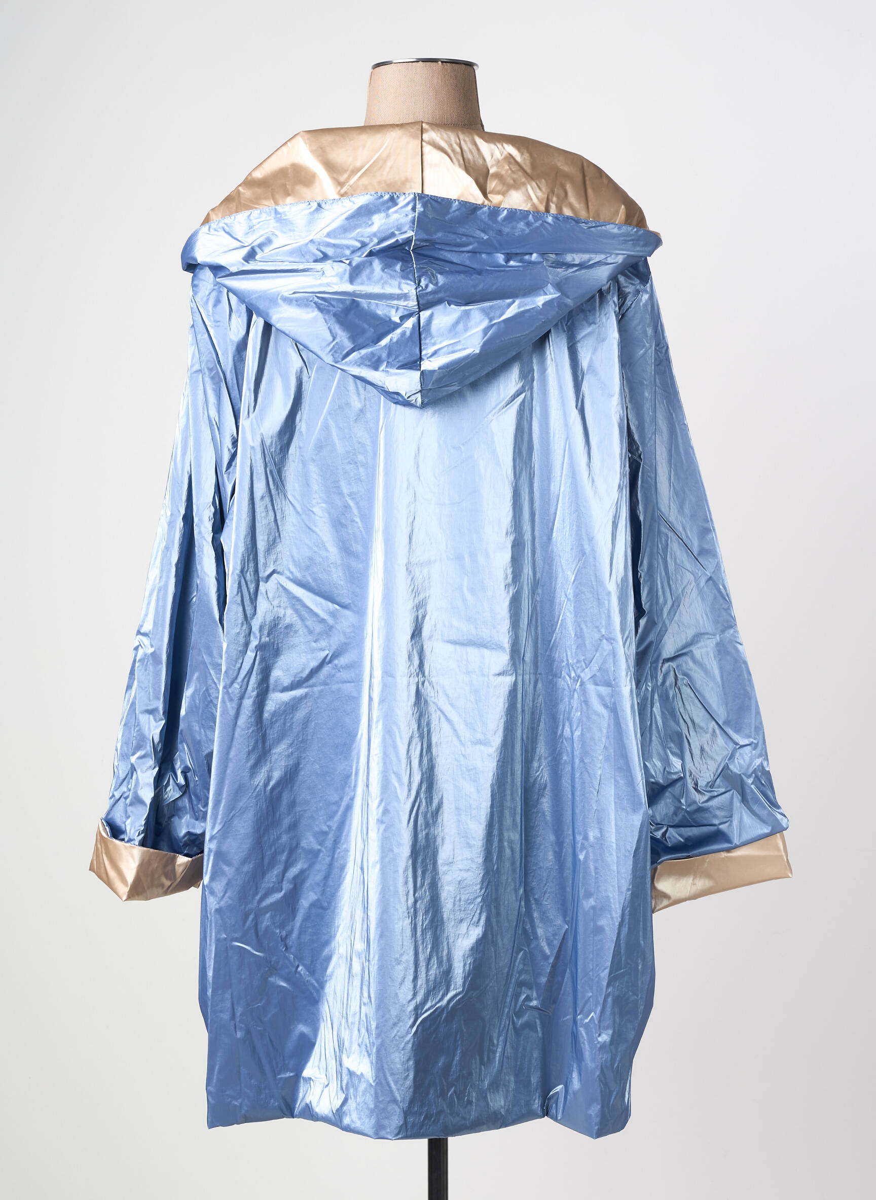 Imperméable poches a capuche bleu PIMENT ROUGE femme