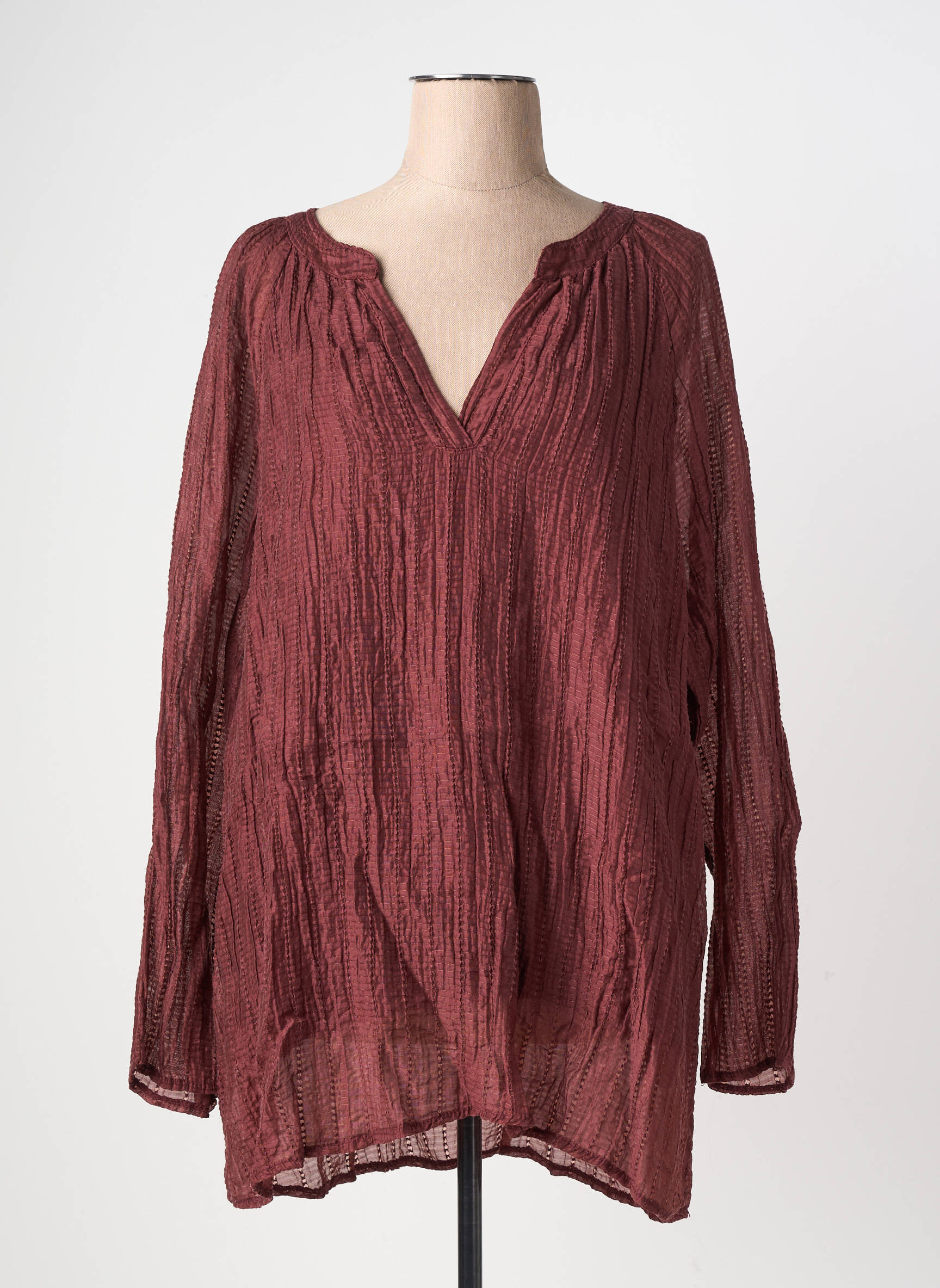 Blouse manches longues manches longues violet PIMENT ROUGE femme