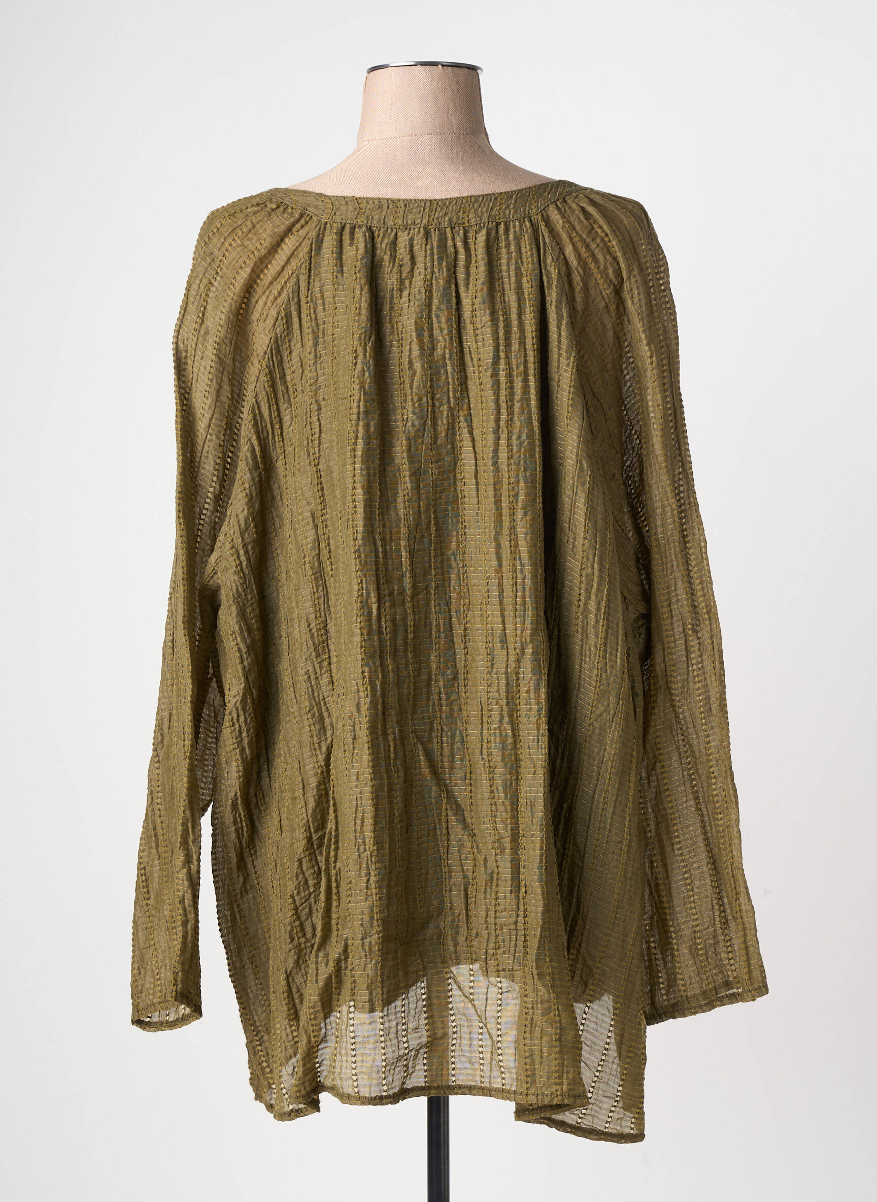 Blouse manches longues manches longues vert PIMENT ROUGE femme