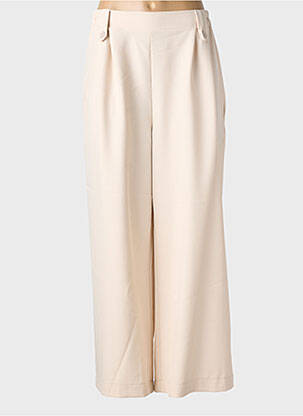 Pantalon large taille normale taille normale beige C'MELODIE femme
